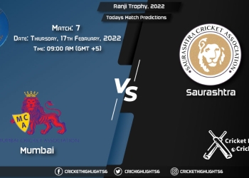 Ranji Trophy, 2022, Match 7 MUM vs SAU, Playing 11 & Today's Match Predictions