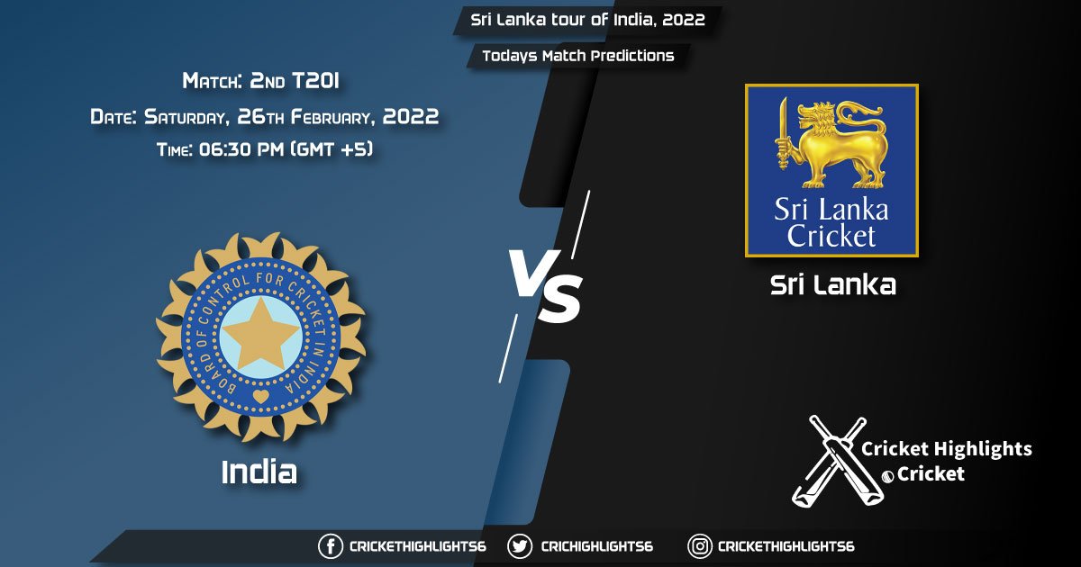 Sri Lanka tour of India, 2022, Match 2nd T20I IND vs SL, Playing 11 & Today's Match Predictions