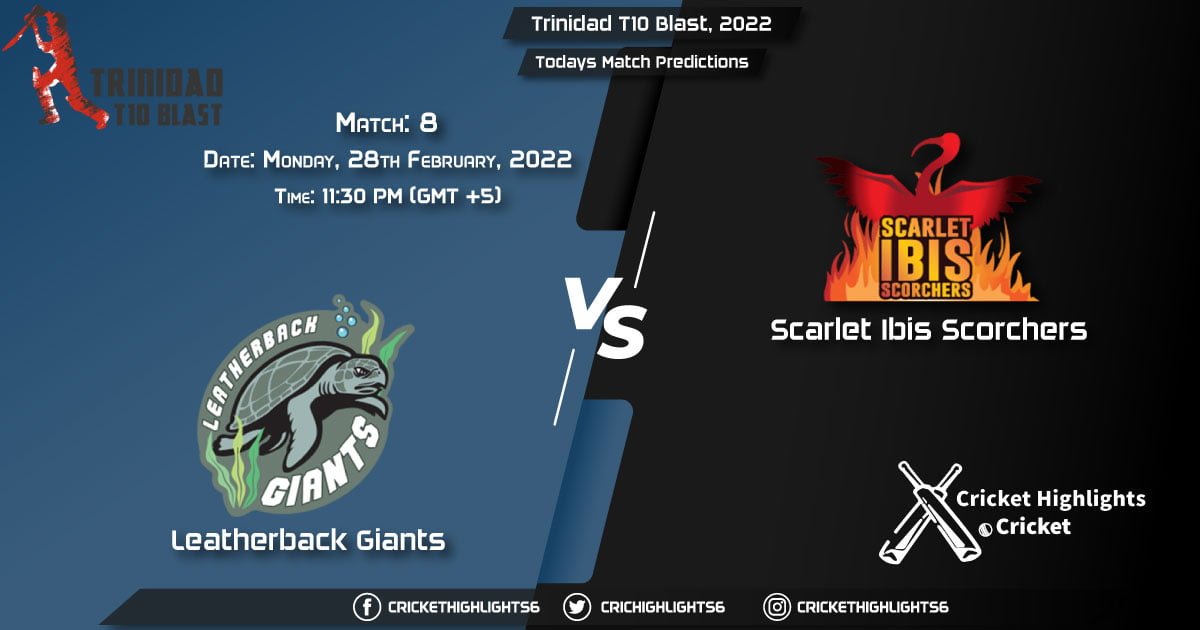 Trinidad T10 Blast, 2022, Match 8 LBG vs SLS, Playing 11 & Today's Match Predictions