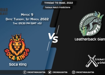 Trinidad T10 Blast, 2022, Match 9 SCK vs LBG, Playing 11 & Today's Match Predictions