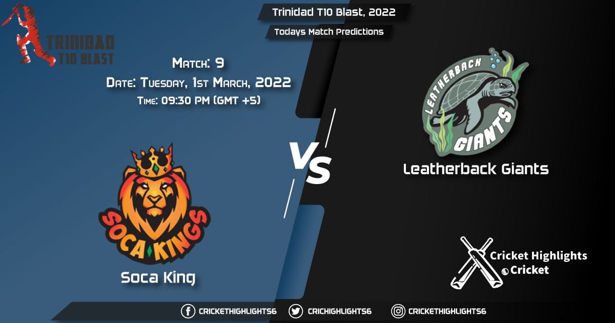 Trinidad T10 Blast, 2022, Match 9 SCK vs LBG, Playing 11 & Today's Match Predictions