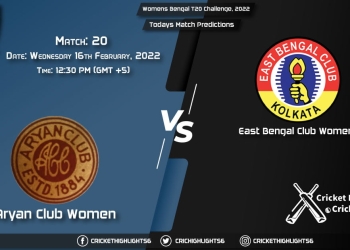 Womens Bengal T20 Challenge, 2022, Match 20 ARC-W vs EBC-W , Playing 11 & Today's Match Predictions