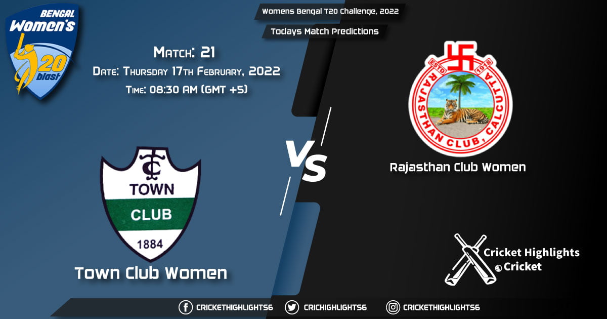 Womens Bengal T20 Challenge, 2022, Match 21 TOC-W vs RAC-W , Playing 11 & Today's Match Predictions