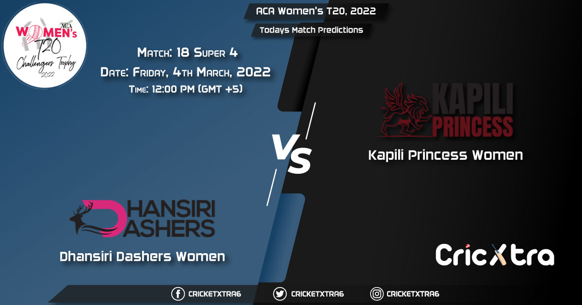 ACA Women's T20, 2022, Super 4 Match 18 DD-W vs KP-W, Playing 11 & Today's Match Predictions