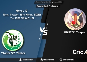 Assam Premier Club Championship, 2022, Match 17 TIC vs BDM, Playing 11 & Today's Match Predictions