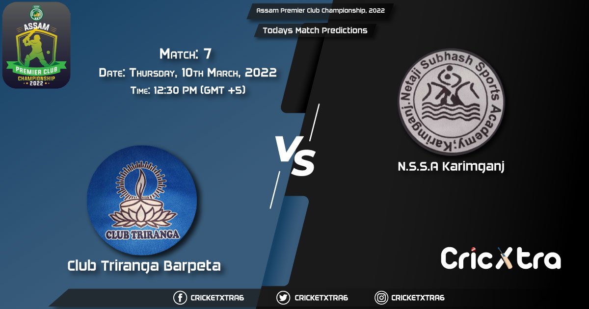 Assam Premier Club Championship, 2022, Match 7 CLT vs NSS, Playing 11 & Today’s Match Predictions