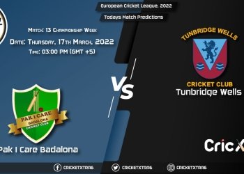 European Cricket League, 2022, Championship Week Match 13 PIC vs TW, Playing 11 & Today’s Match Predictions