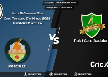 European Cricket League, 2022, Championship Week Match 16 BRE vs PIC, Playing 11 & Today’s Match Predictions