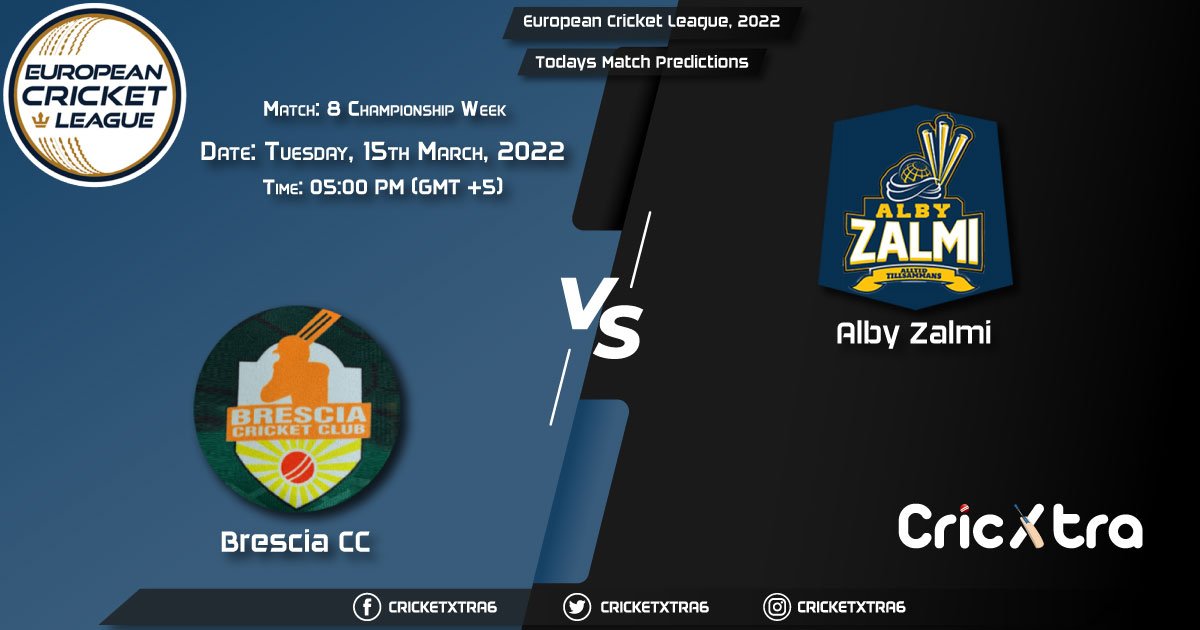 European Cricket League, 2022, Championship Week Match 8 BRE vs ALZ, Playing 11 & Today’s Match Predictions