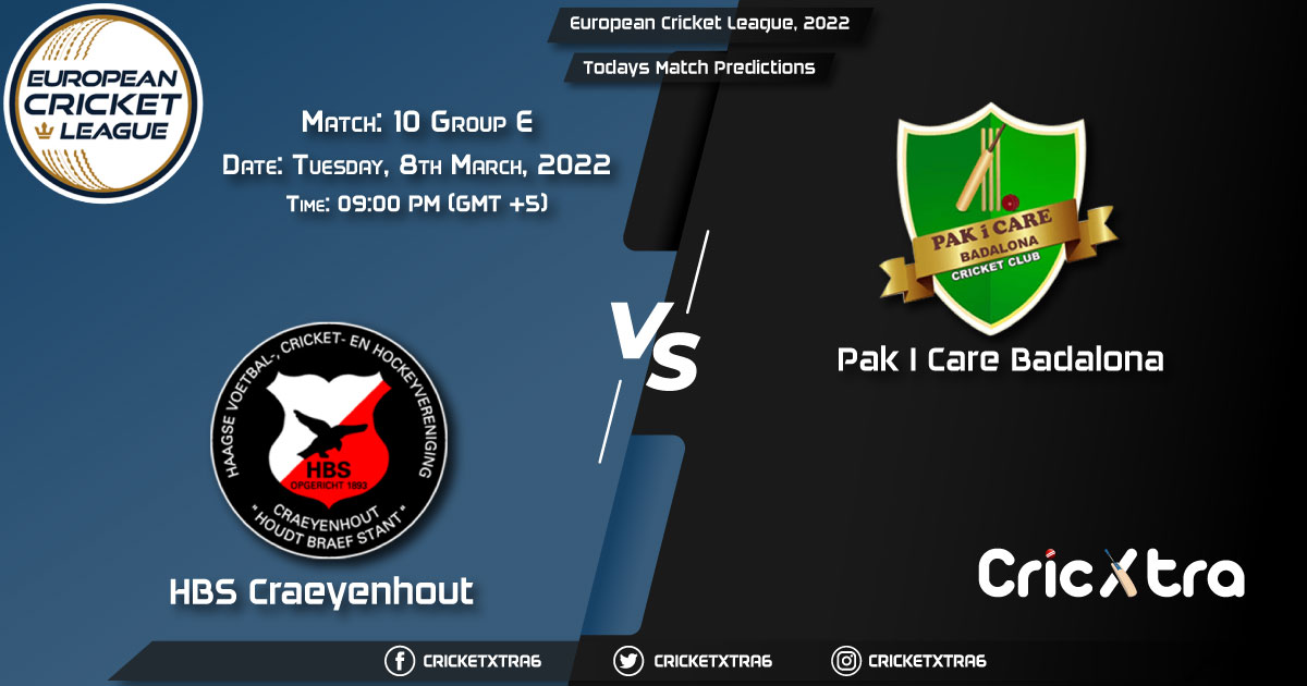 European Cricket League, 2022, Match 10 Group E HBSC vs PIC, Playing 11 & Today's Match Predictions