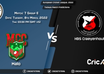 European Cricket League, 2022, Match 7 Group E MAL vs HBSC , Playing 11 & Today's Match Predictions