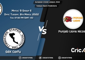 European Cricket League, 2022, Match 9 Group E GEK vs PNL , Playing 11 & Today's Match Predictions
