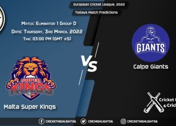 European Cricket League, 2022, Match Eliminat 1 Group D MSK VS CAG, Playing 11 & Today's Match Predictions