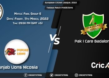 European Cricket League, 2022, Match Final PNL vs PIC, Playing 11 & Today's Match Predictions