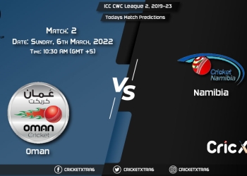 ICC CWC League 2, 2019-23, Match 2 OMN vs NAM, Playing 11 & Today's Match Predictions