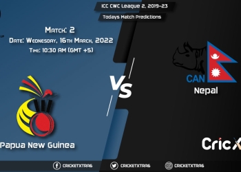 ICC CWC League 2, 2019-23, Match 2 PNG vs NEP, Playing 11 & Today's Match Predictions