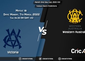 Marsh One Day Cup, 202122, Match 18 VCT vs WAU, Playing 11 & Today's Match Predictions