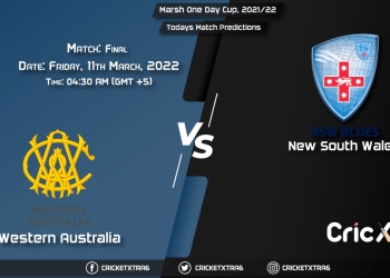 Marsh One Day Cup, 202122, Match Final WAU vs NSW, Playing 11 & Today’s Match Predictions