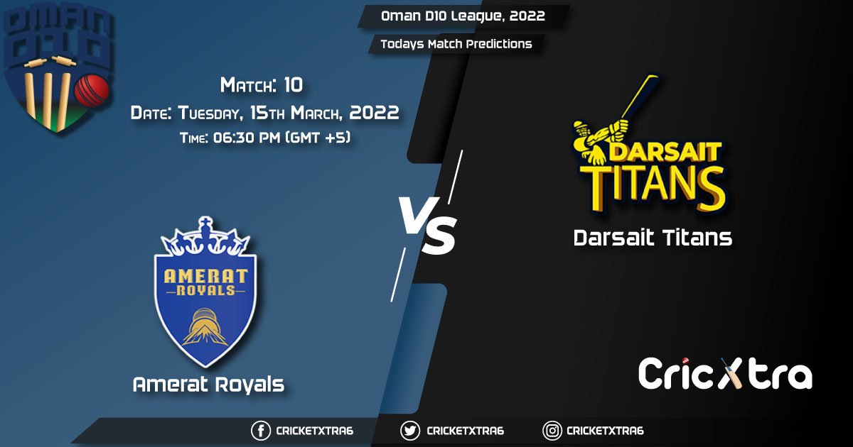 Oman D10 League, 2022, Match 10 AMR vs DAT, Playing 11 & Today's Match Predictions