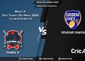 Oman D10 League, 2022, Match 11 AZA vs GGI, Playing 11 & Today's Match Predictions