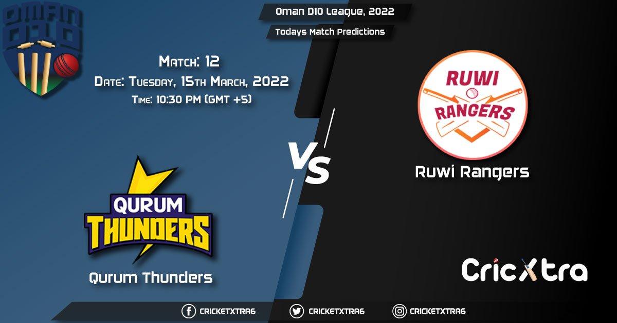 Oman D10 League, 2022, Match 12 QUT vs RUR, Playing 11 & Today's Match Predictions