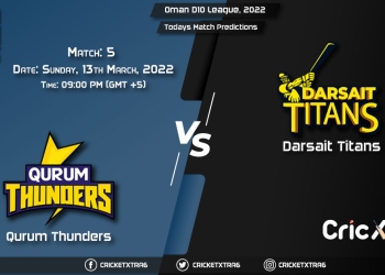 Oman D10 League, 2022, Match 5 QUT vs DAT, Playing 11 & Today's Match Predictions