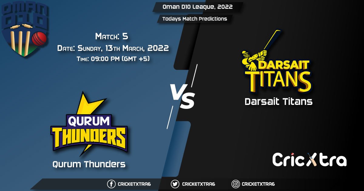 Oman D10 League, 2022, Match 5 QUT vs DAT, Playing 11 & Today's Match Predictions