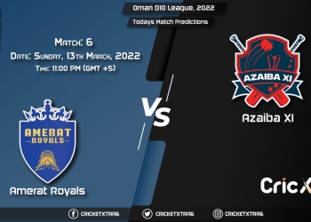 Oman D10 League, 2022, Match 6 AMR vs AZA, Playing 11 & Today's Match Predictions
