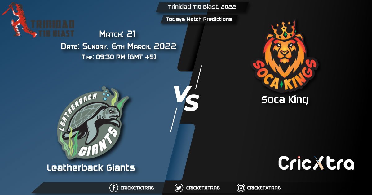 Trinidad T10 Blast, 2022, Match 21 LBG vs SCK, Playing 11 & Today's Match Predictions