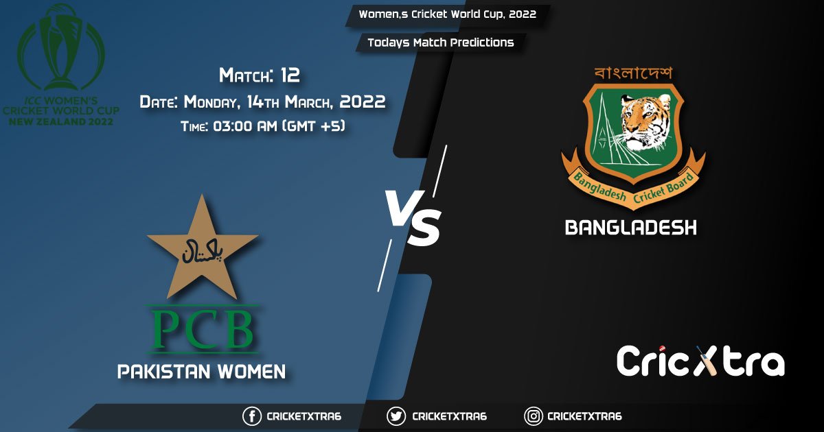 Women's Cricket World Cup, 2022, Match 12 PK-W vs BN-W, Playing 11 & Today's Match Predictions