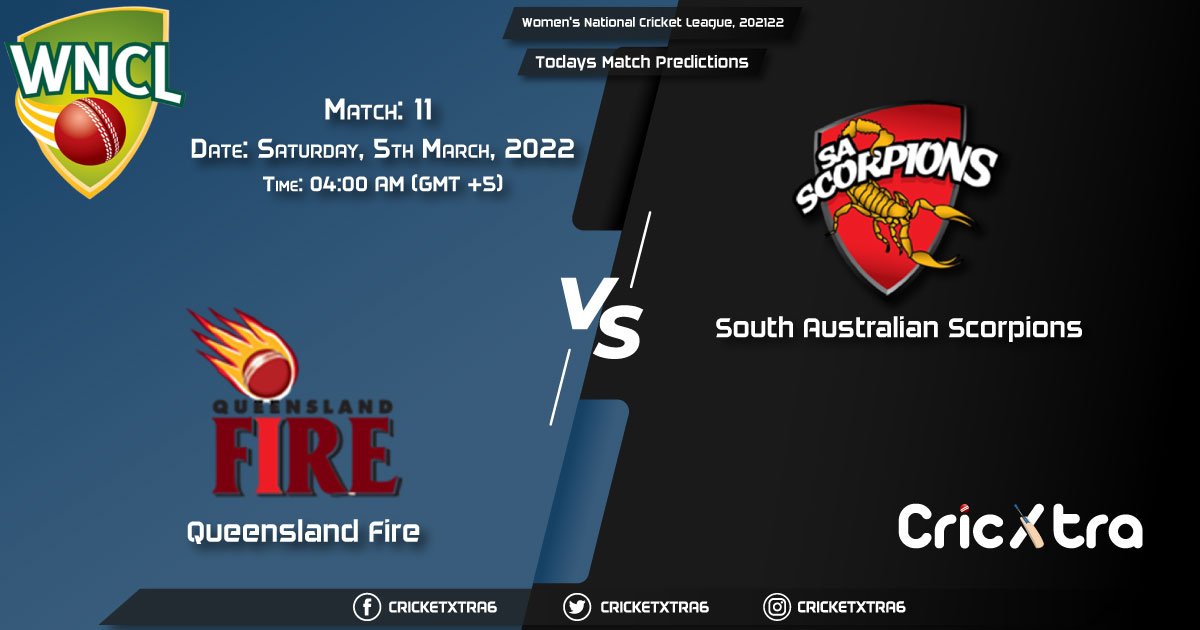 Women's National Cricket League, 202122, Match 11 QUN-W vs SAU-W, Playing 11 & Today's Match Predictions