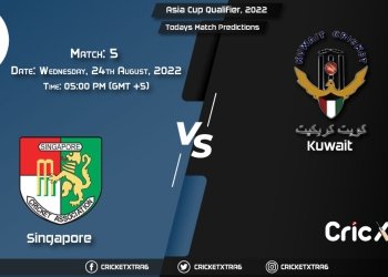 Asia Cup Qualifier, 2022, SIN vs KUW 5th Match Prediction, Fantasy Cricket Tips, Pitch Report and Injury Update