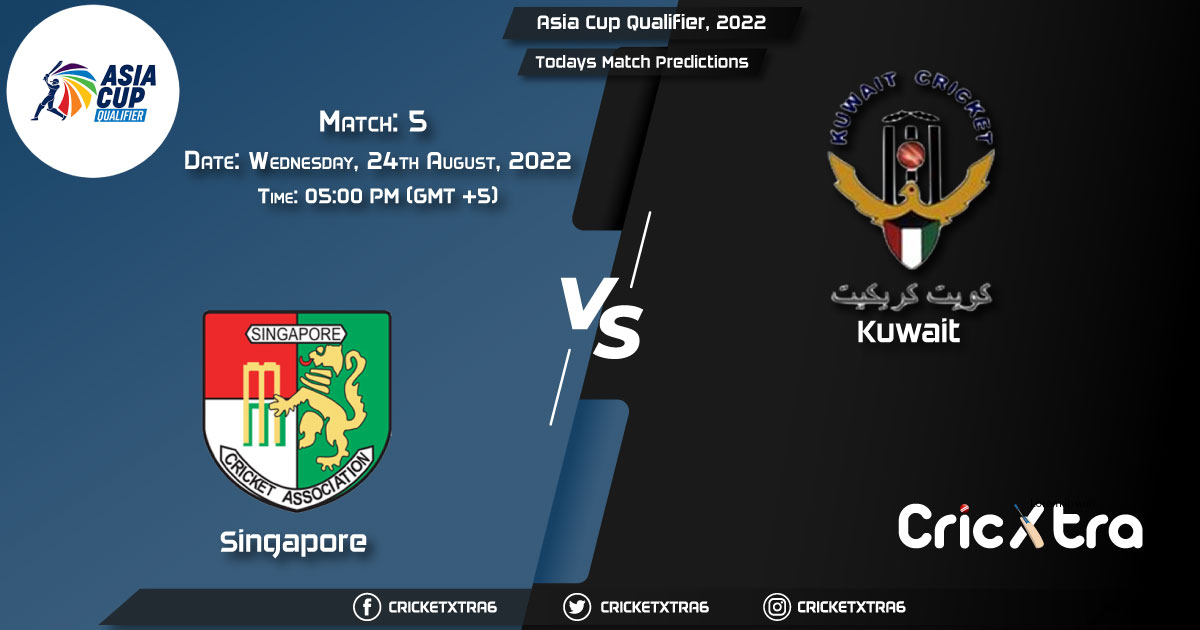 Asia Cup Qualifier, 2022, SIN vs KUW 5th Match Prediction, Fantasy Cricket Tips, Pitch Report and Injury Update