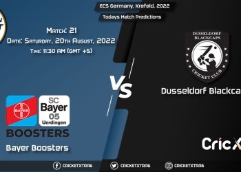 ECS Germany, Krefeld, 2022, BYB vs DB 21st Match Prediction, Fantasy Cricket Tips, Pitch Report and Injury Update