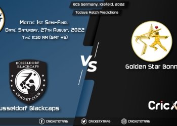ECS Germany, Krefeld, 2022, DB vs GSB 1st Semi-Final Match Prediction, Fantasy Cricket Tips, Pitch Report and Injury Update