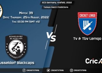 ECS Germany, Krefeld, 2022, DB vs LEM 39th Match Prediction, Fantasy Cricket Tips, Pitch Report and Injury Update