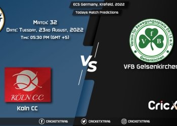 ECS Germany, Krefeld, 2022, KCC vs VG 32nd Match Prediction, Fantasy Cricket Tips, Pitch Report and Injury Update