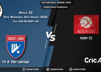 ECS Germany, Krefeld, 2022, LEM vs KCC 33rd Match Prediction, Fantasy Cricket Tips, Pitch Report and Injury Update