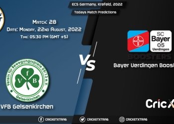 ECS Germany, Krefeld, 2022, VG vs BYB 28th Match Prediction, Fantasy Cricket Tips, Pitch Report and Injury Update