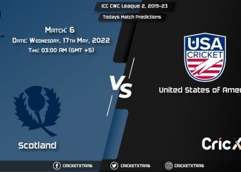 ICC CWC League 2, 2019-23, SCO vs USA 6th Match Prediction, Fantasy Cricket Tips, Pitch Report and Injury Update