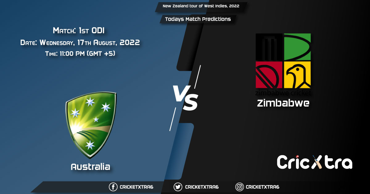 Zimbabwe tour of Australia, 2022, AUS vs ZIM 1st ODI Match Prediction, Fantasy Cricket Tips, Pitch Report and Injury Update