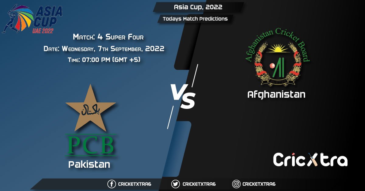 Asia Cup, 2022, PAK vs AFG Super Four - Match 4 Prediction, Fantasy Cricket Tips, Pitch Report and Injury Update