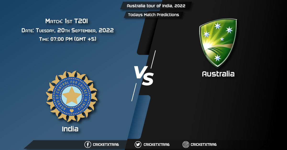 Australia tour of India, 2022, IND vs AUS Match 1st T20I Prediction, Fantasy Cricket Tips, Pitch Report and Injury Update