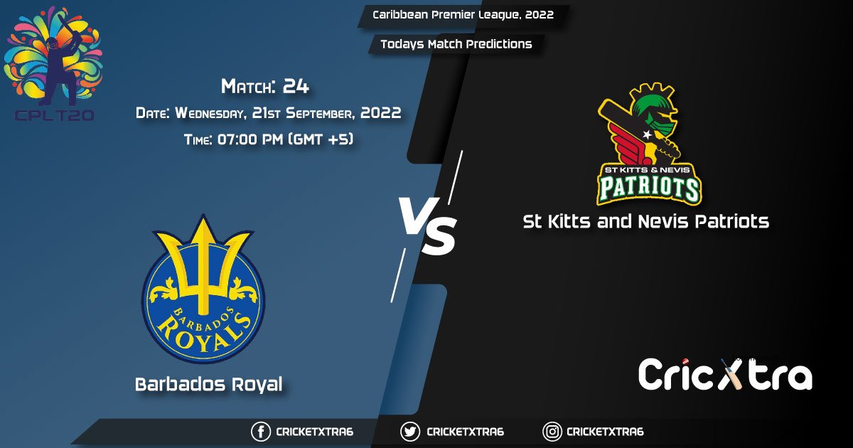 Caribbean Premier League, 2022, BR vs SKN 24th Match Prediction, Fantasy Cricket Tips, Pitch Report and Injury Update