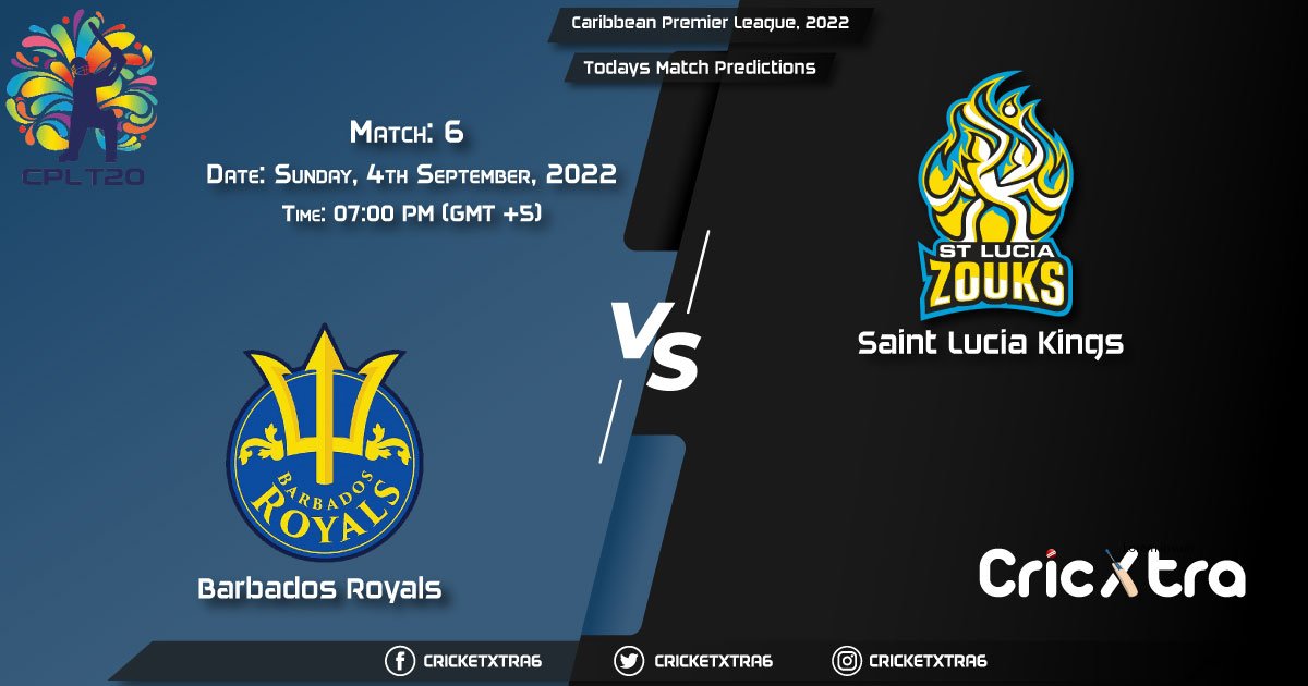 Caribbean Premier League, 2022, BR vs SLK 6th Match Prediction, Fantasy Cricket Tips, Pitch Report and Injury Update