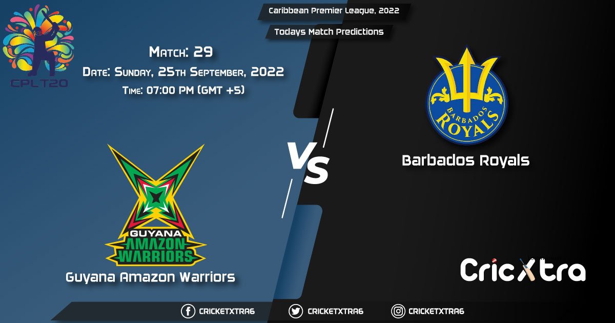 Caribbean Premier League, 2022, GUY vs BR 30th Match Prediction, Fantasy Cricket Tips, Pitch Report and Injury Update