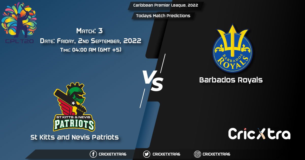 Caribbean Premier League, 2022, SKN vs BR 3rd Match Prediction, Fantasy Cricket Tips, Pitch Report and Injury Update
