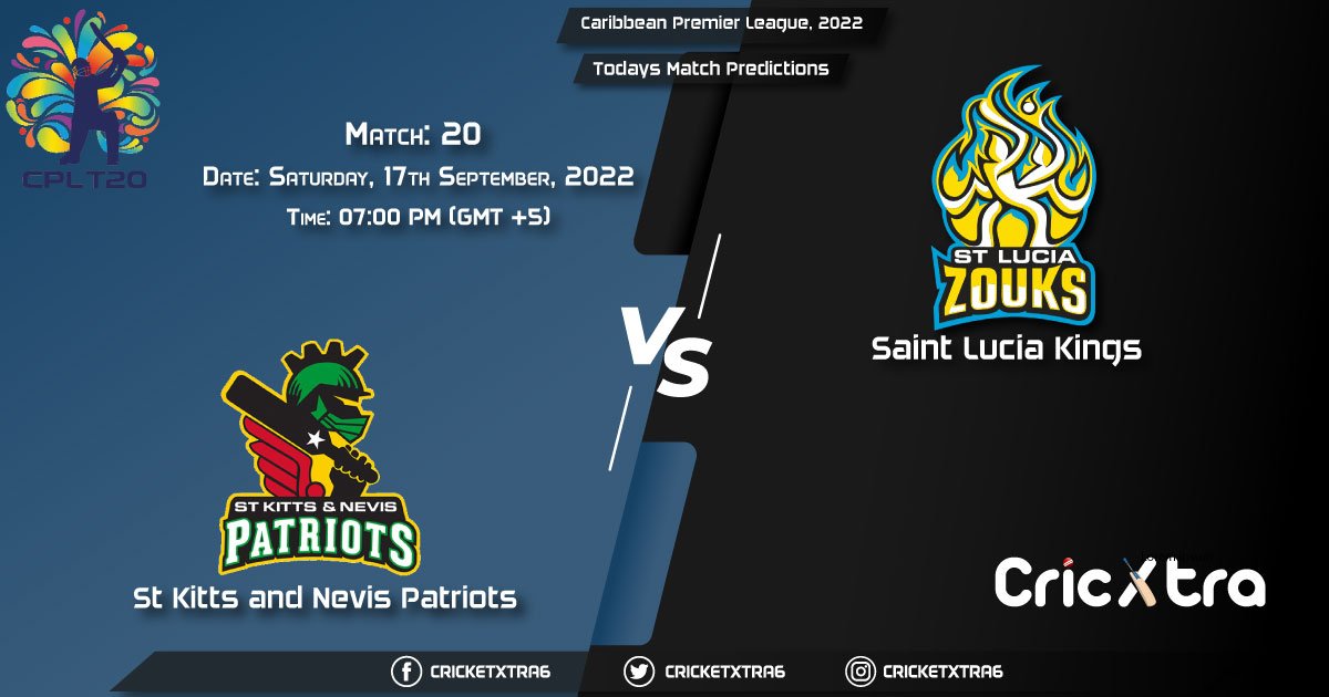 Caribbean Premier League, 2022, SKN vs SLK 20th Match Prediction, Fantasy Cricket Tips, Pitch Report and Injury Update