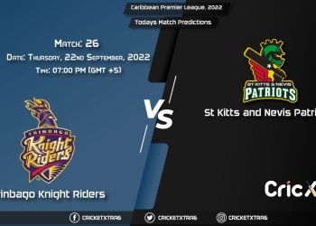Caribbean Premier League, 2022, TKR vs SKN 26th Match Prediction, Fantasy Cricket Tips, Pitch Report and Injury Update