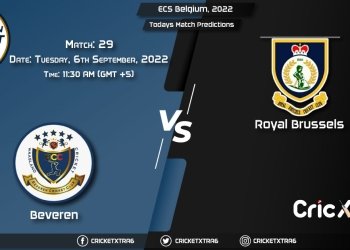 ECS Belgium, 2022, BEV vs RB 29th Match Prediction, Fantasy Cricket Tips, Pitch Report and Injury Update
